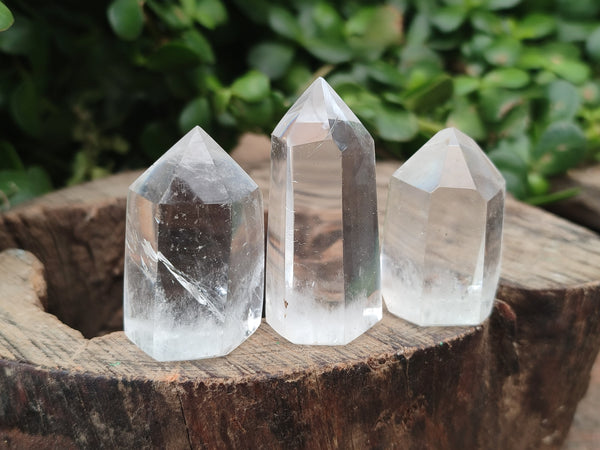 Polished Clear Quartz Crystals x 20 From Madagascar