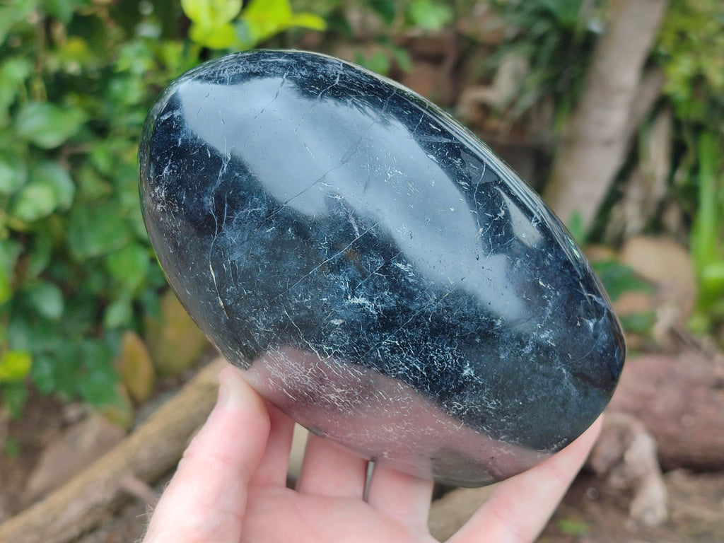 Polished Black Tourmaline Standing Free Form x 1 From Madagascar - Toprock Gemstones and Minerals 