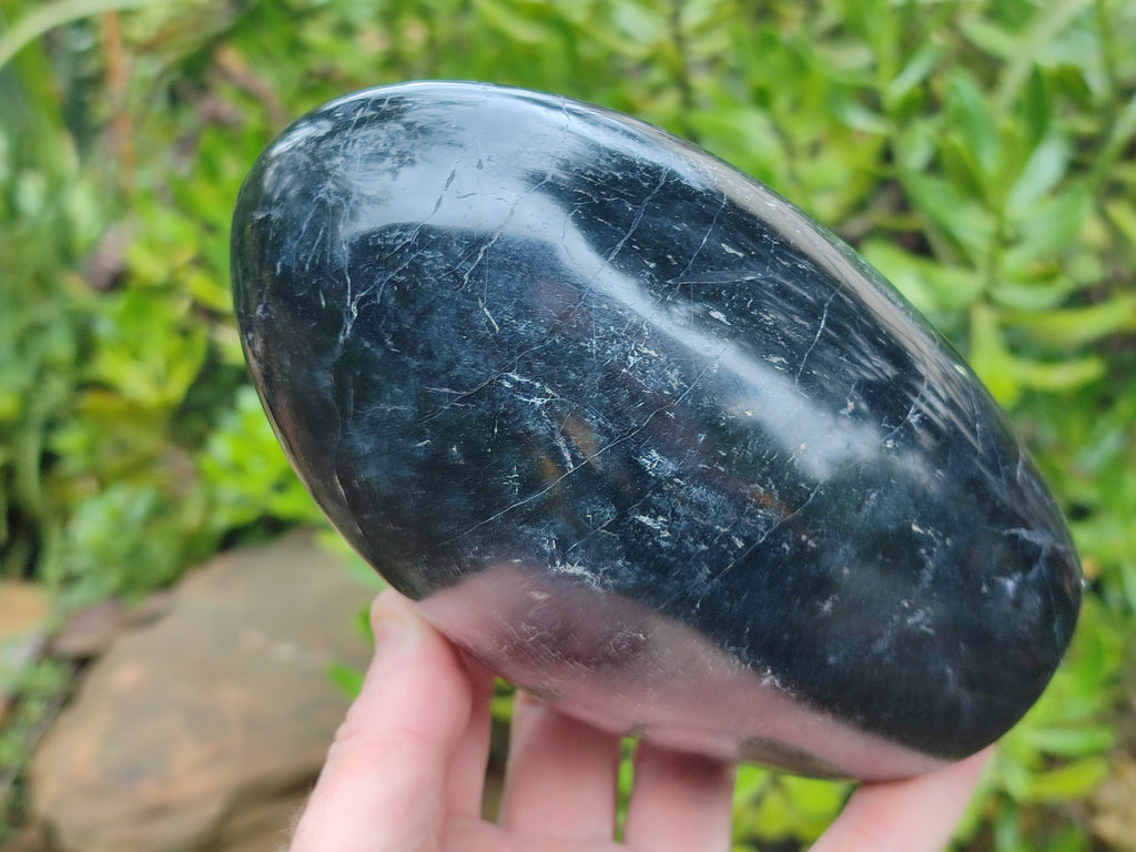 Polished Black Tourmaline Standing Free Form x 1 From Madagascar - Toprock Gemstones and Minerals 