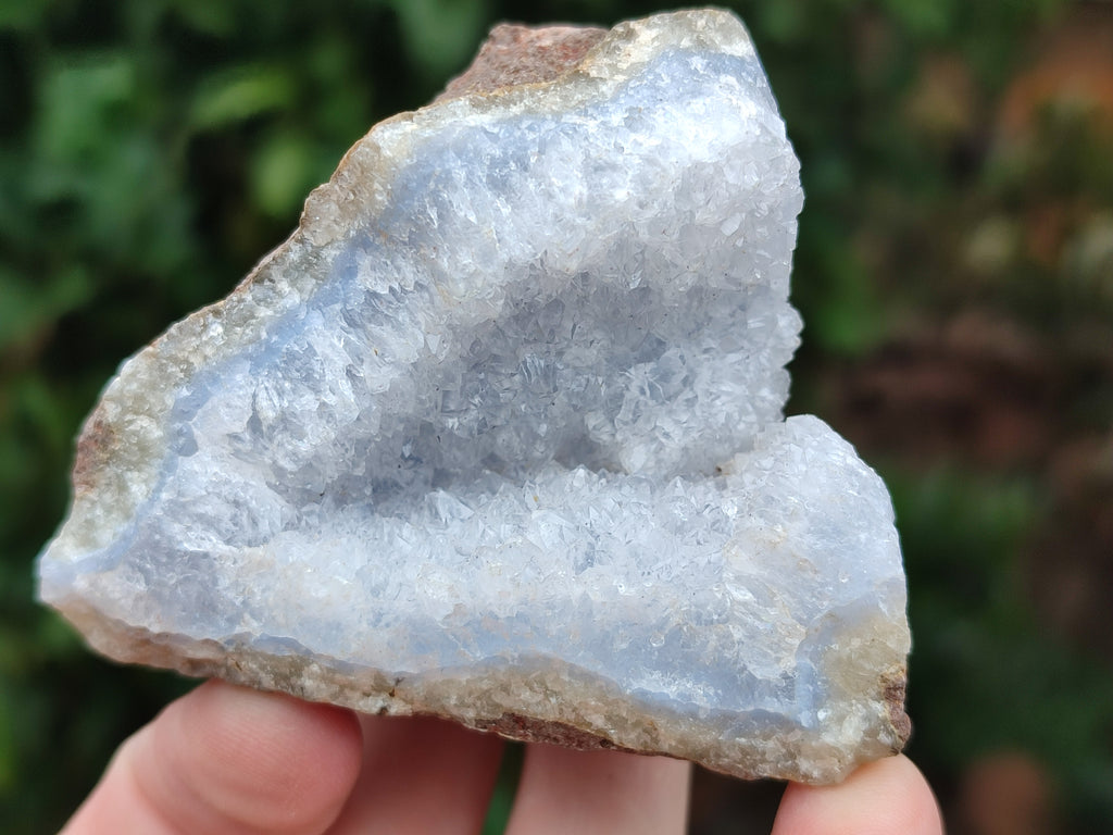 Natural Blue Lace Agate Geode Specimens x 12 From Nsanje, Malawi - Toprock Gemstones and Minerals 