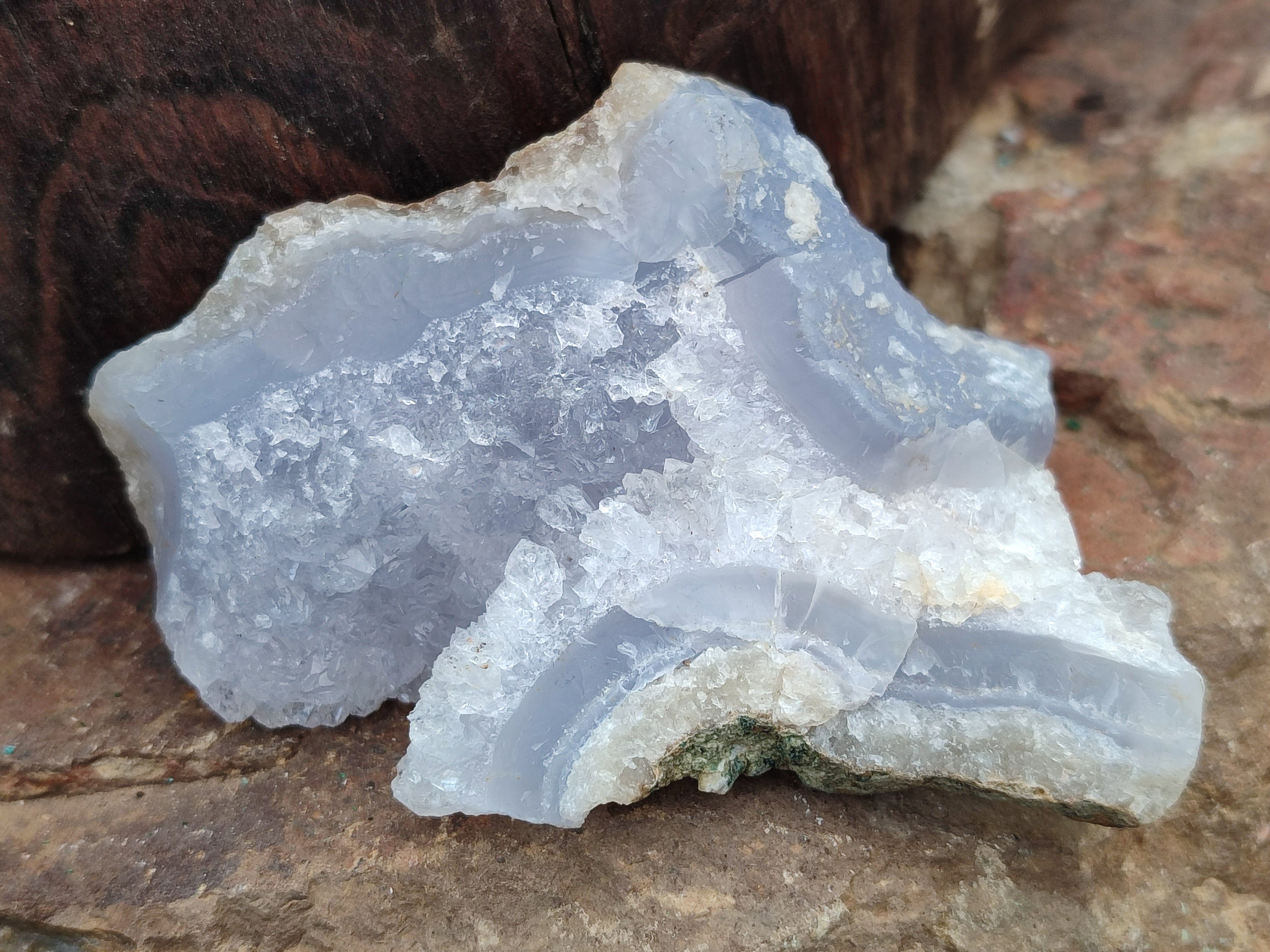 Natural Blue Lace Agate Geode Specimens x 12 From Nsanje, Malawi - Toprock Gemstones and Minerals 