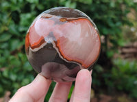 Polished Polychrome Jasper Spheres x 2 From Northwest Coast, Madagascar