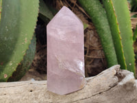 Polished Rose Quartz Crystal Points x 3 From Ambatondrazaka, Madagascar