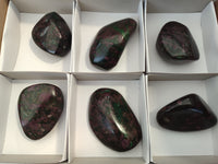 Polished Ruby Corundum In Chrome Verdite Free Forms x 6 From Zimbabwe - Toprock Gemstones and Minerals 