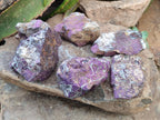 Natural Metallic Purpurite Cobbed Specimens x 6 From Erongo, Namibia - Toprock Gemstones and Minerals 