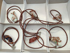Hand Made Copper Wire Wrapped Pendants x 6 From Southern Africa - Toprock Gemstones and Minerals 