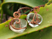 Hand Made Copper Wire Wrapped Pendants x 6 From Southern Africa