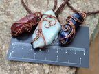 Hand Made Copper Wire Wrapped Pendants x 6 From Southern Africa - Toprock Gemstones and Minerals 
