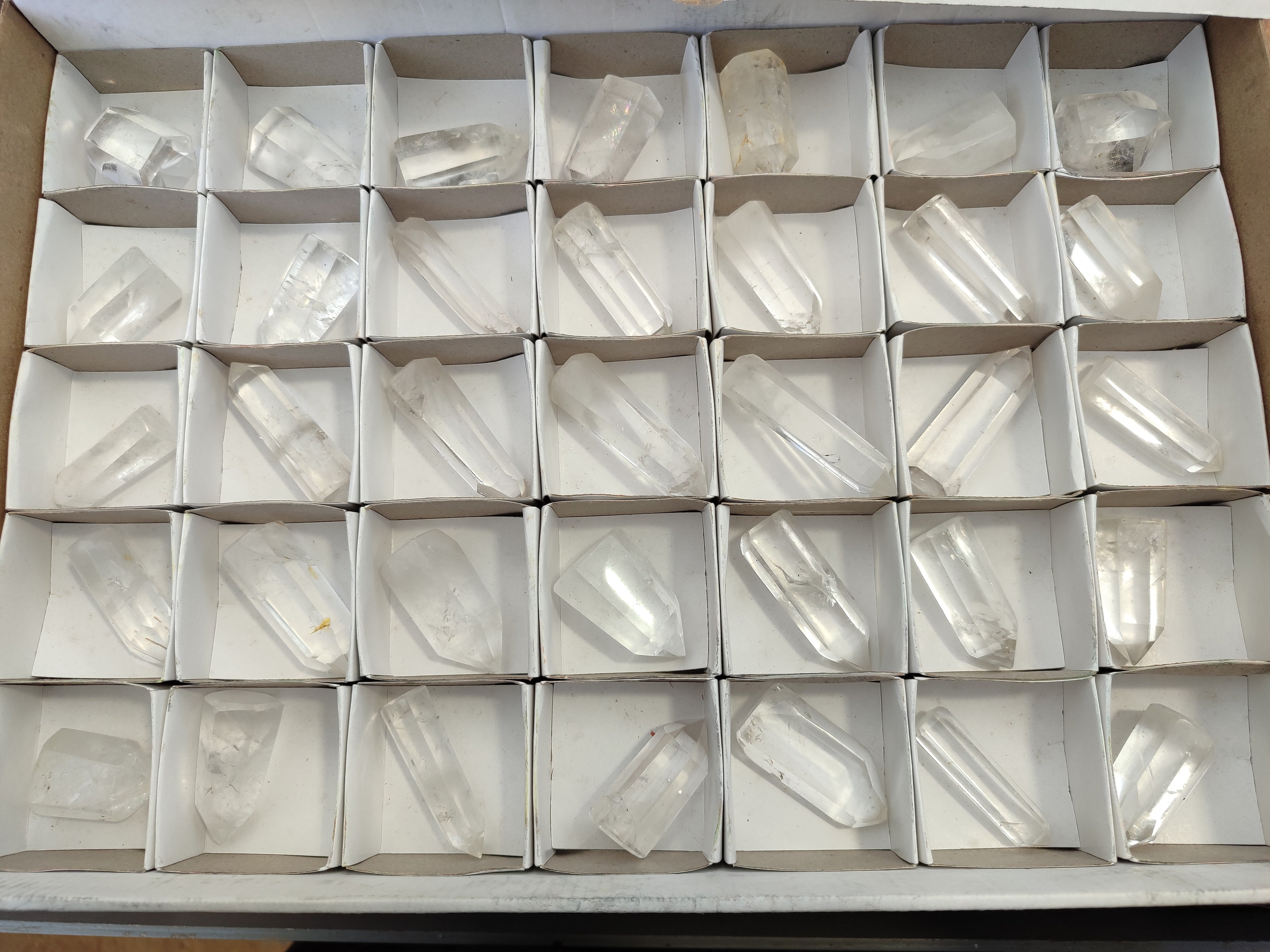 Polished Clear Quartz Crystals x 35 From Madagascar - Toprock Gemstones and Minerals 