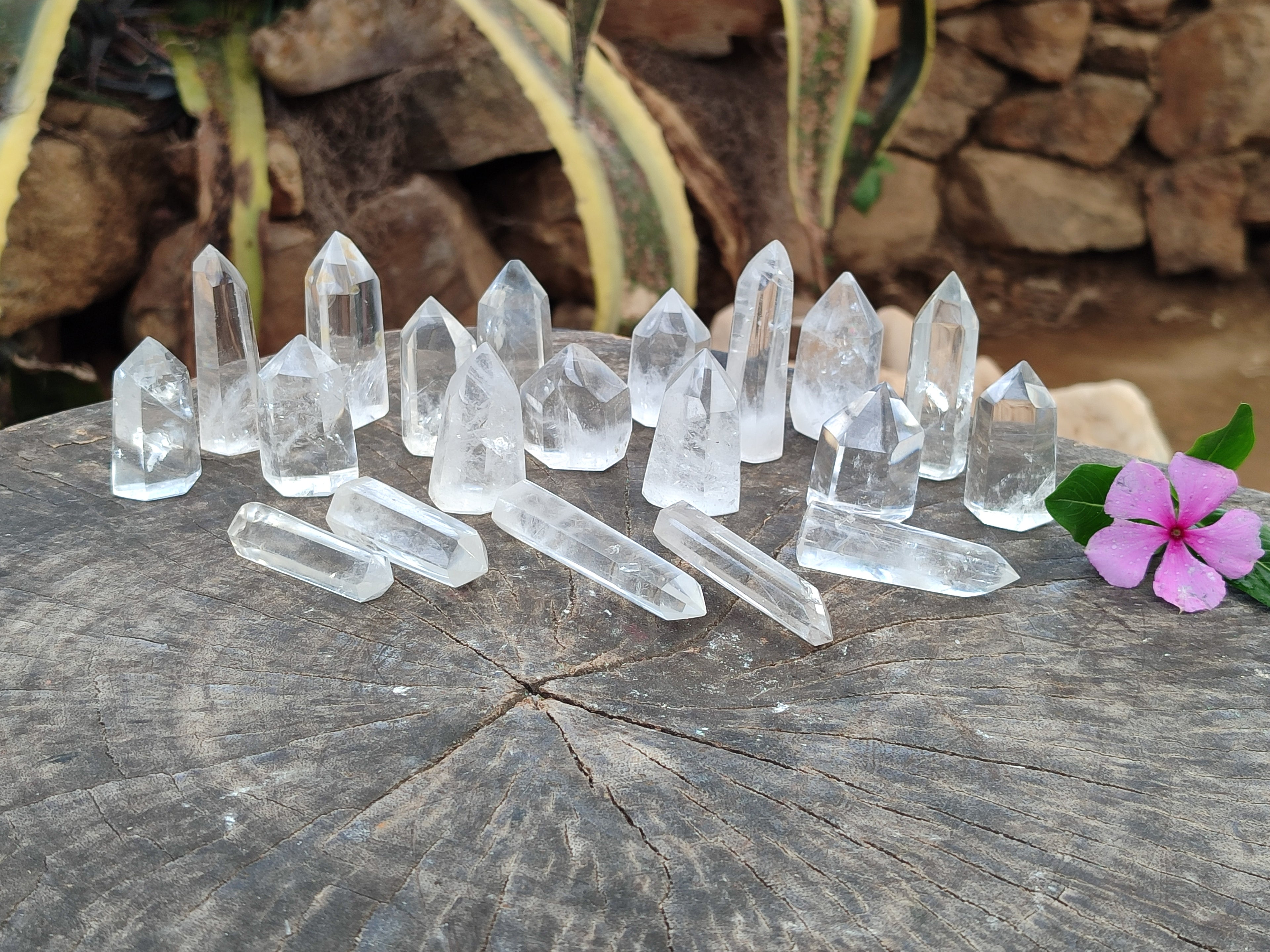 Polished Clear Quartz Crystals x 35 From Madagascar - Toprock Gemstones and Minerals 