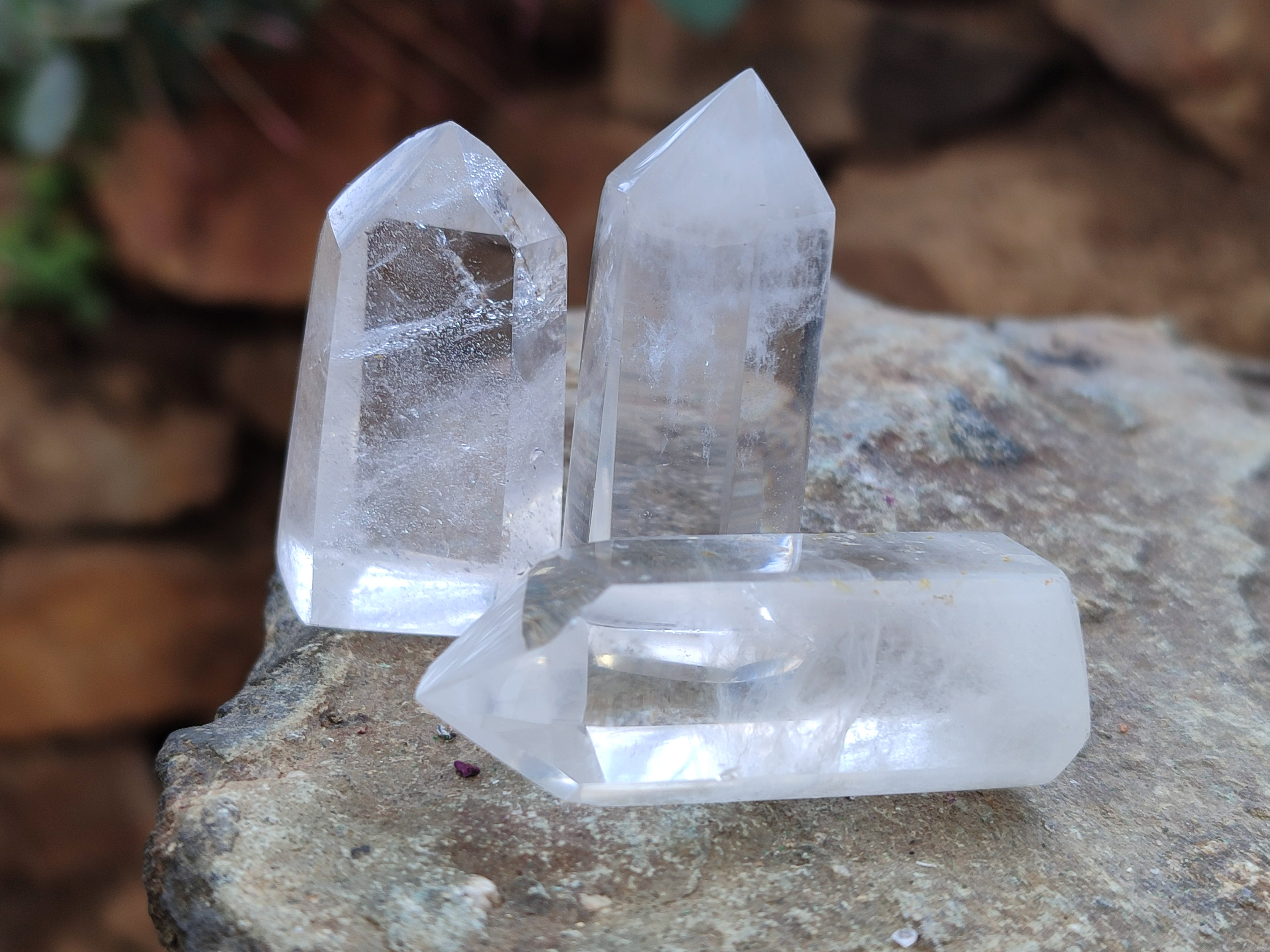 Polished Clear Quartz Crystals x 35 From Madagascar - Toprock Gemstones and Minerals 