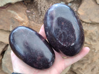 Polished Lepidolite Free Forms x 3 From Zimbabwe