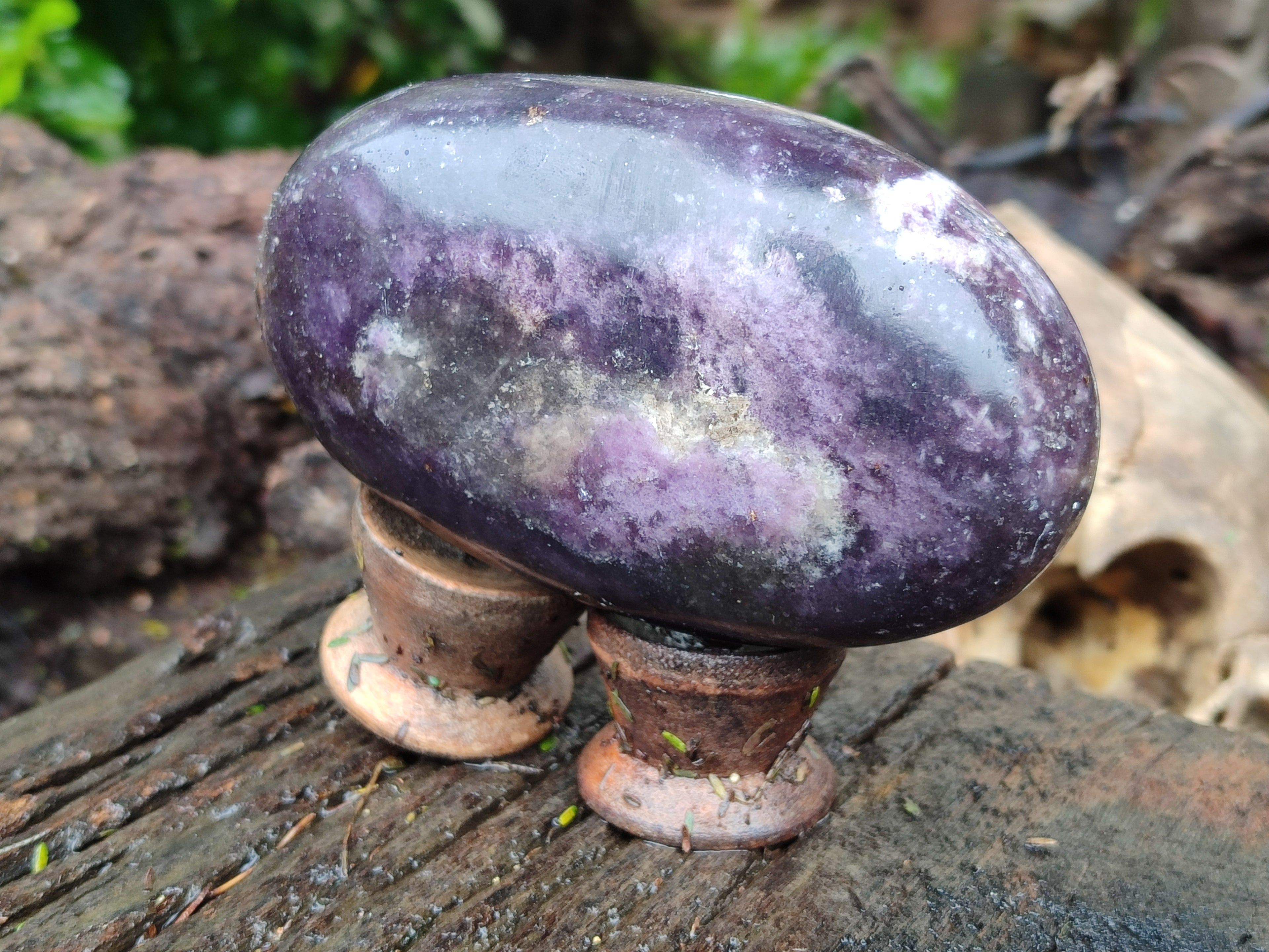 Polished Lepidolite Free Forms x 3 From Zimbabwe - Toprock Gemstones and Minerals 