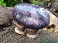 Polished Lepidolite Free Forms x 3 From Zimbabwe