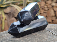 Polished Black Basalt Points x 6 From Antsirabe, Madagascar