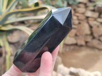 Polished Black Basalt Points x 6 From Antsirabe, Madagascar
