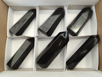 Polished Black Basalt Points x 6 From Antsirabe, Madagascar