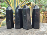Polished Black Basalt Points x 6 From Antsirabe, Madagascar
