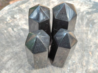 Polished Black Basalt Points x 6 From Antsirabe, Madagascar