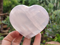 Polished Pink Pearl Girasol Quartz Hearts x 3 From Ambatondrazaka, Madagascar