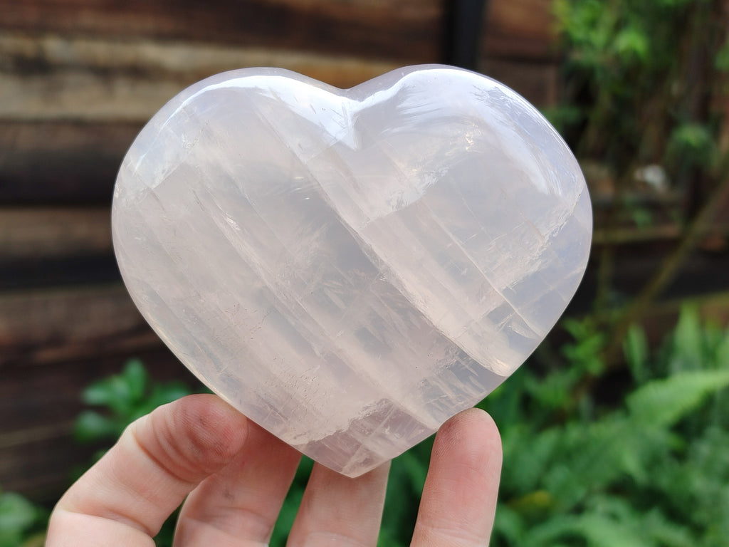 Polished Pink Pearl Girasol Quartz Hearts x 3 From Ambatondrazaka, Madagascar - Toprock Gemstones and Minerals 