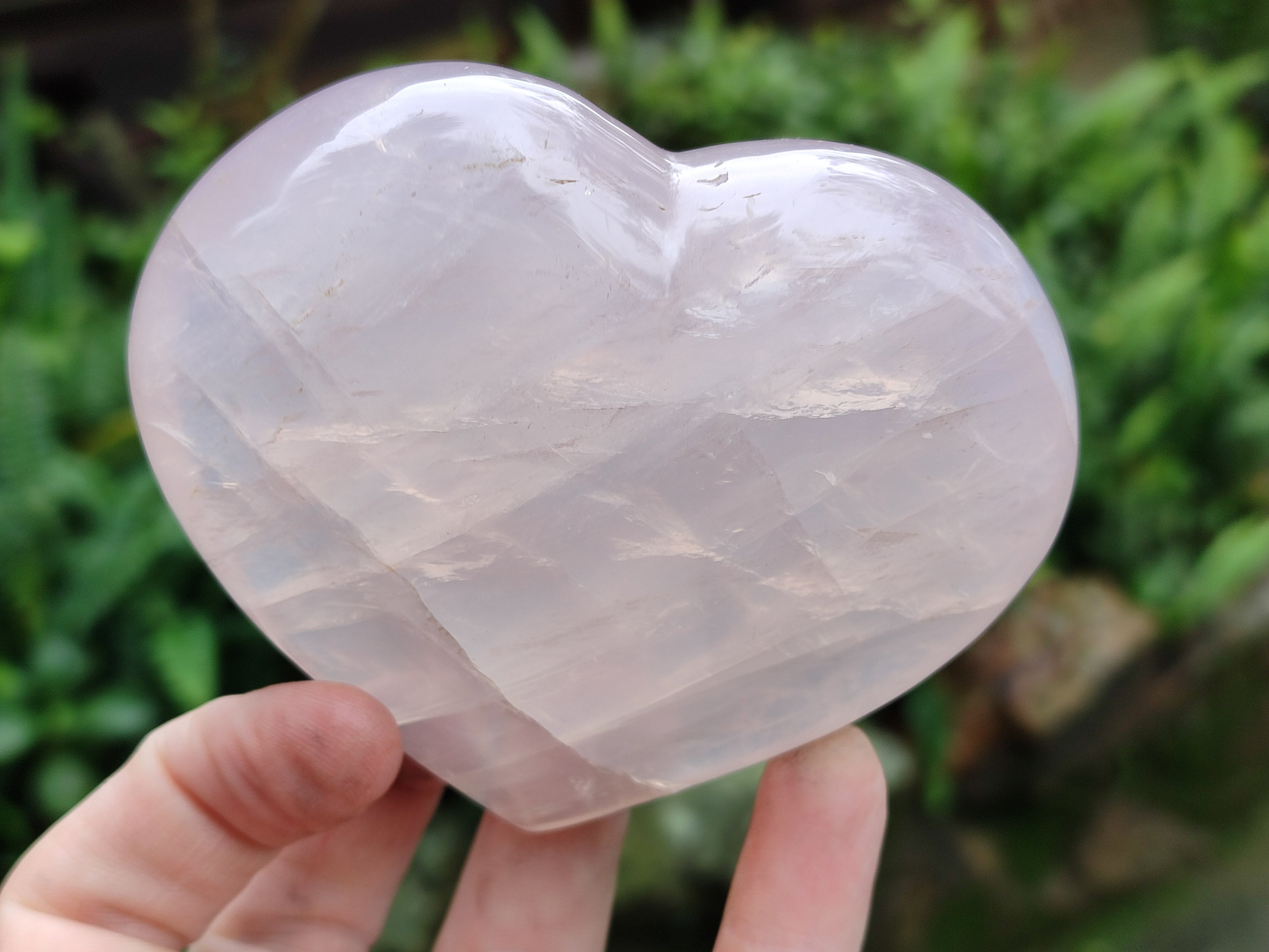 Polished Pink Pearl Girasol Quartz Hearts x 3 From Ambatondrazaka, Madagascar - Toprock Gemstones and Minerals 