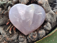Polished Pink Pearl Girasol Quartz Hearts x 3 From Ambatondrazaka, Madagascar
