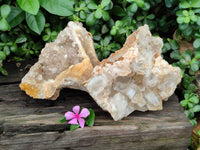 Natural Limonite Quartz Clusters x 2 From Solwezi, Zambia - Toprock Gemstones and Minerals 
