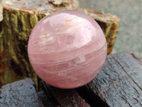 Polished Gemmy Rose Quartz Spheres with Star / Asterisms x 3 From Ambatondrazaka, Madagascar
