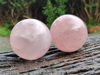 Polished Gemmy Rose Quartz Spheres with Star / Asterisms x 3 From Ambatondrazaka, Madagascar