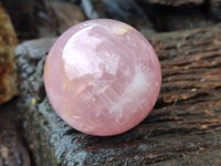 Polished Gemmy Rose Quartz Spheres with Star / Asterisms x 3 From Ambatondrazaka, Madagascar