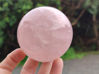 Polished Gemmy Rose Quartz Spheres with Star / Asterisms x 3 From Ambatondrazaka, Madagascar