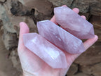 Polished Double Terminated Lavender Rose Quartz Points x 6 From Madagascar - Toprock Gemstones and Minerals 