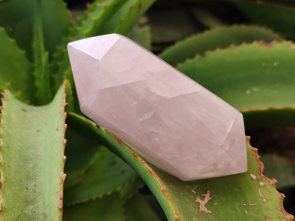Polished Double Terminated Lavender Rose Quartz Points x 6 From Madagascar - Toprock Gemstones and Minerals 