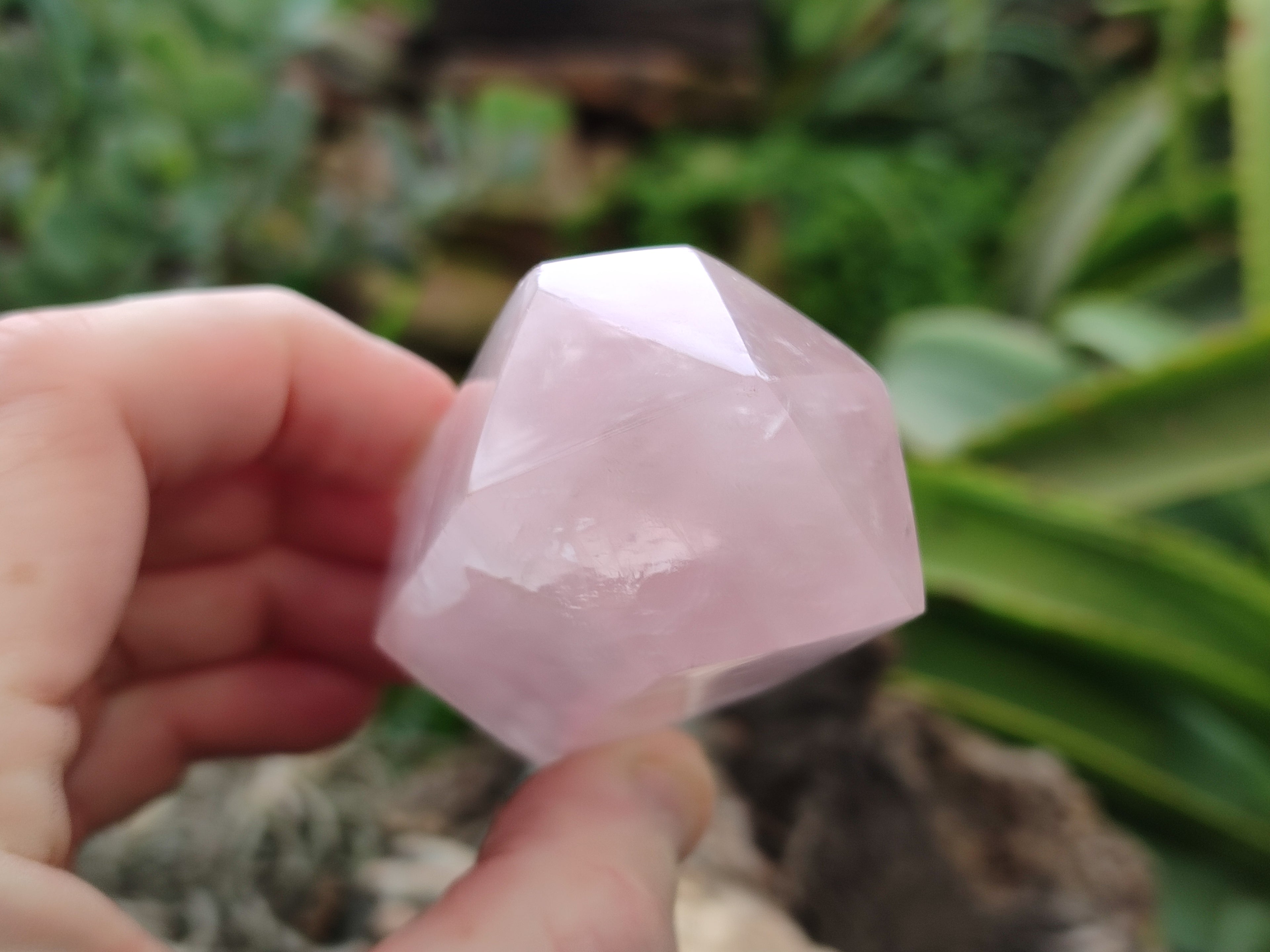 Polished Double Terminated Lavender Rose Quartz Points x 6 From Madagascar - Toprock Gemstones and Minerals 