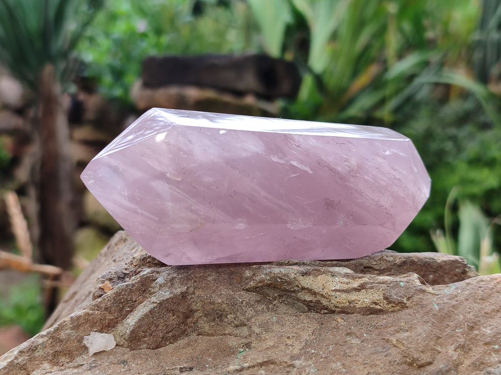 Polished Double Terminated Lavender Rose Quartz Points x 6 From Madagascar - Toprock Gemstones and Minerals 