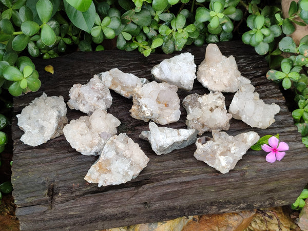 Natural Quartz Clusters x 12 From Brandberg, Namibia