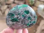 Polished Emerald Mica In Matrix Standing Free Forms x 4 From Mutoko, Zimbabwe - Toprock Gemstones and Minerals 