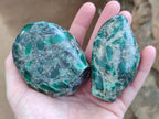 Polished Emerald Mica In Matrix Standing Free Forms x 4 From Mutoko, Zimbabwe - Toprock Gemstones and Minerals 