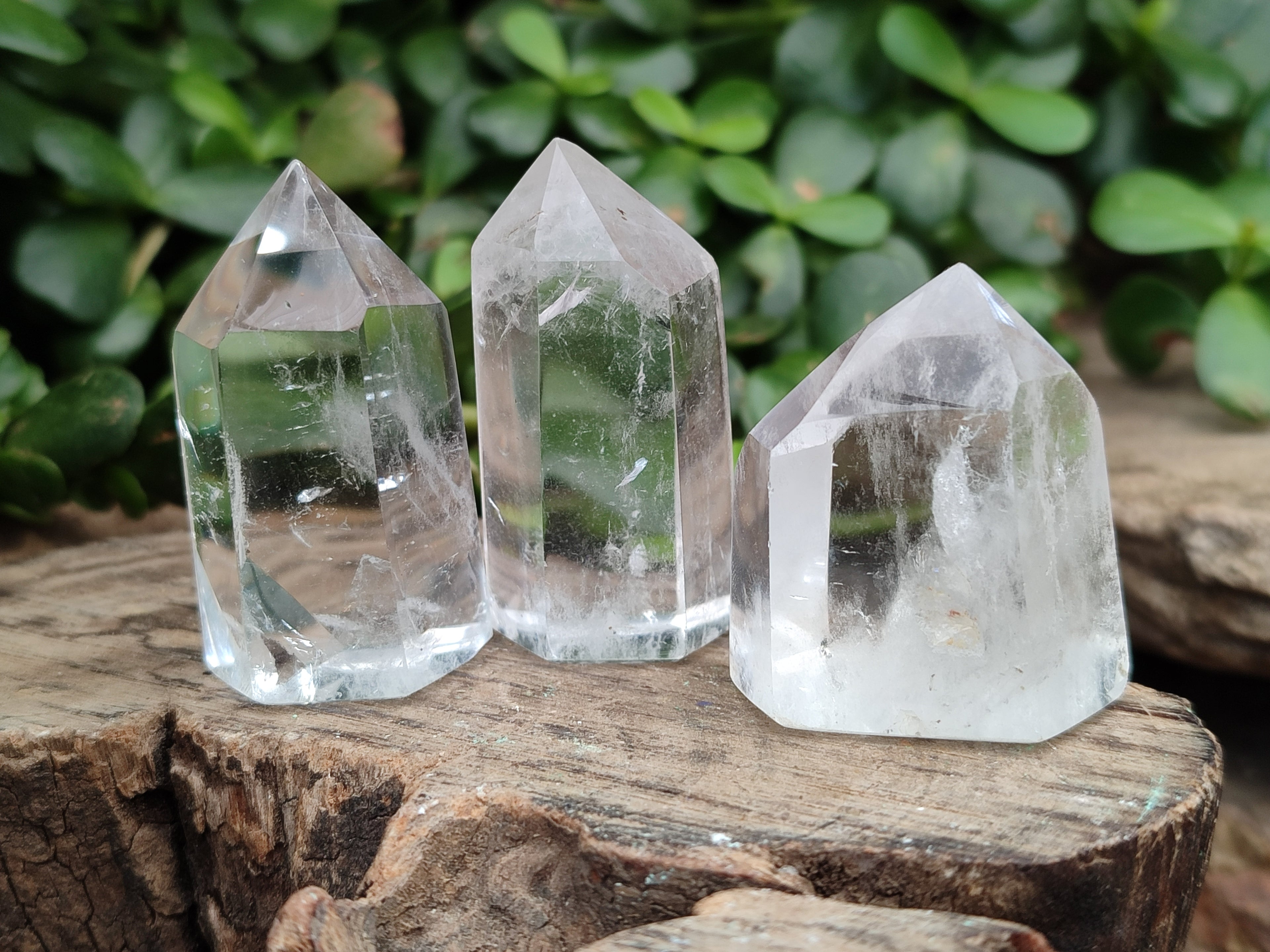 Polished Clear Quartz Crystals x 20 From Madagascar - Toprock Gemstones and Minerals 