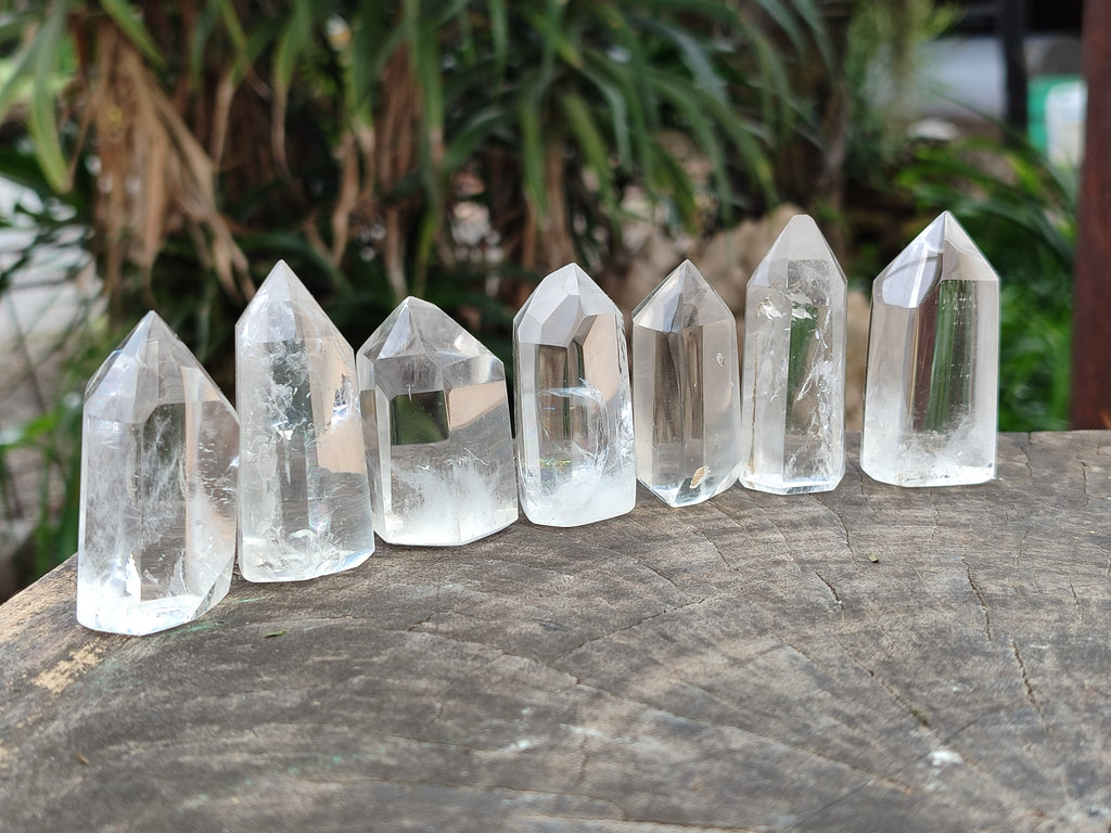 Polished Clear Quartz Crystals x 20 From Madagascar - Toprock Gemstones and Minerals 