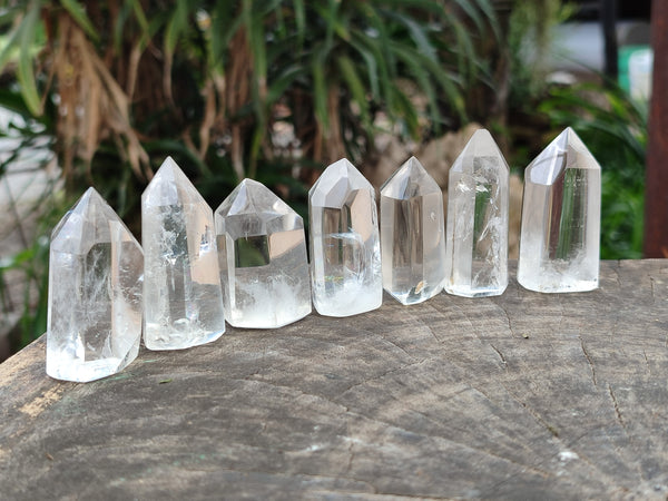 Polished Clear Quartz Crystals x 20 From Madagascar
