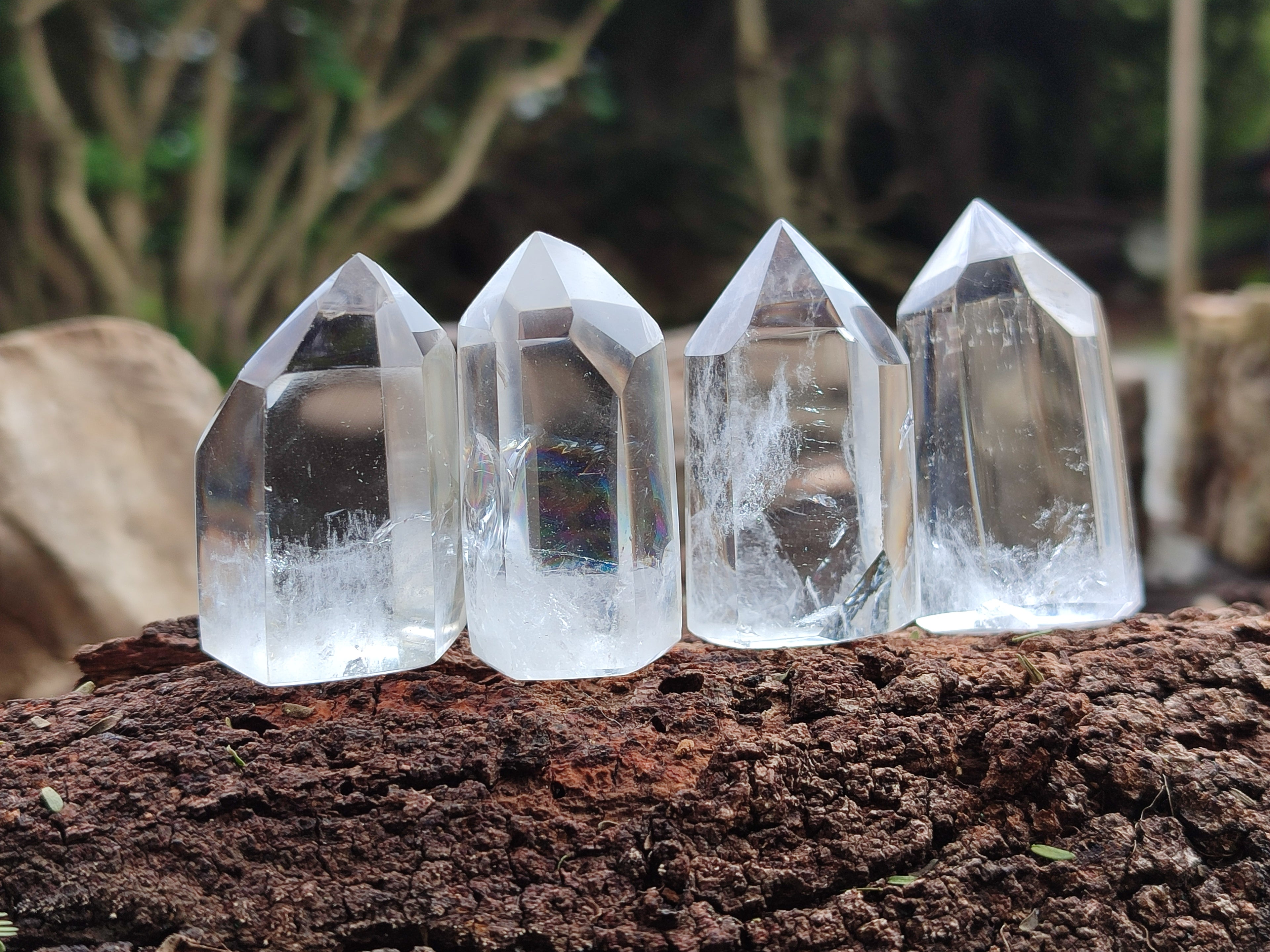 Polished Clear Quartz Crystals x 20 From Madagascar - Toprock Gemstones and Minerals 