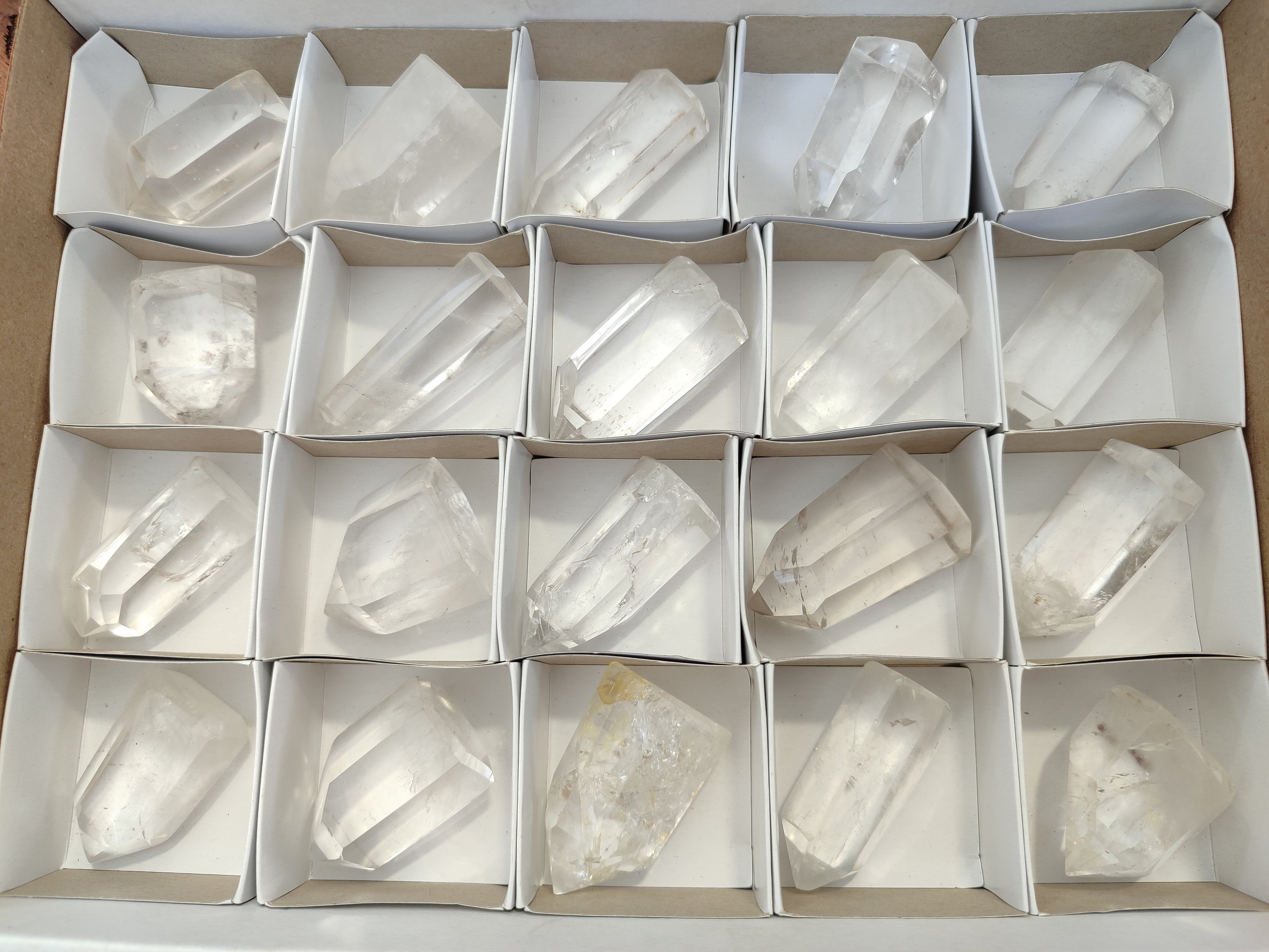 Polished Clear Quartz Crystals x 20 From Madagascar - Toprock Gemstones and Minerals 