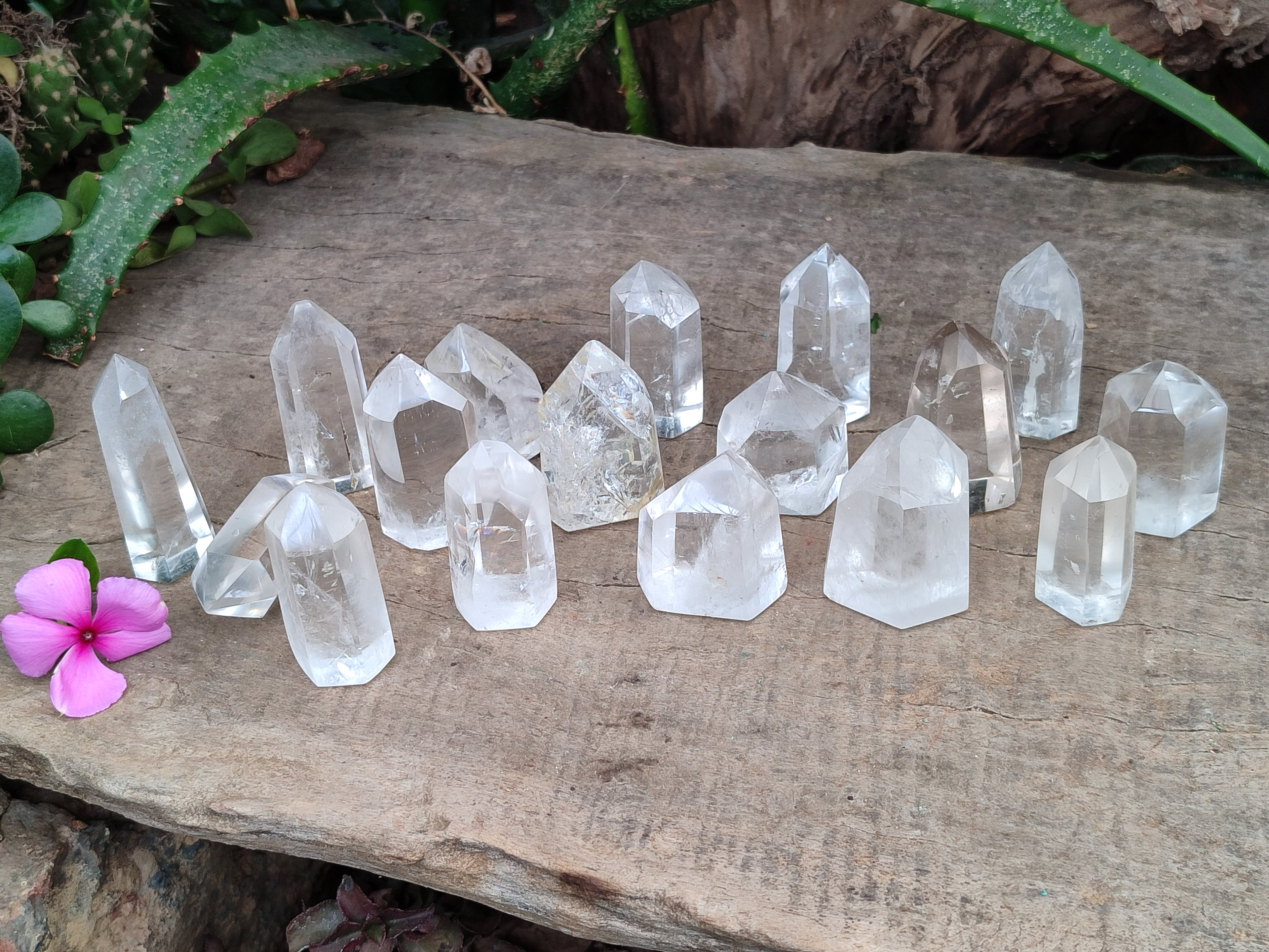 Polished Clear Quartz Crystals x 20 From Madagascar - Toprock Gemstones and Minerals 