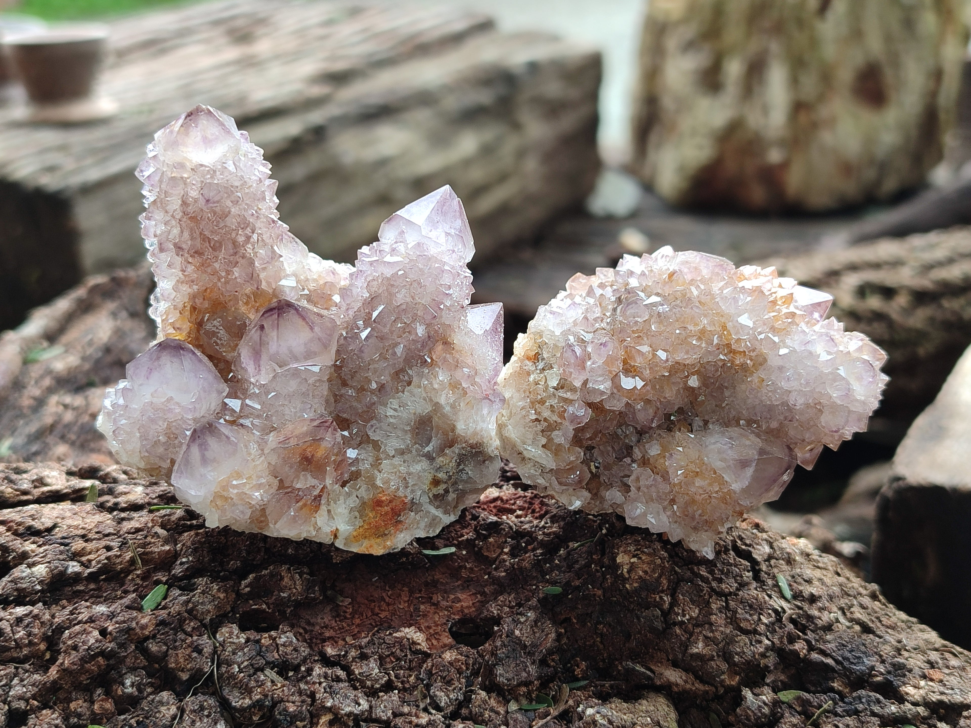 Natural Dark Amethyst Spirit Quartz Clusters x 12 From Boekenhouthoek, South Africa - Toprock Gemstones and Minerals 
