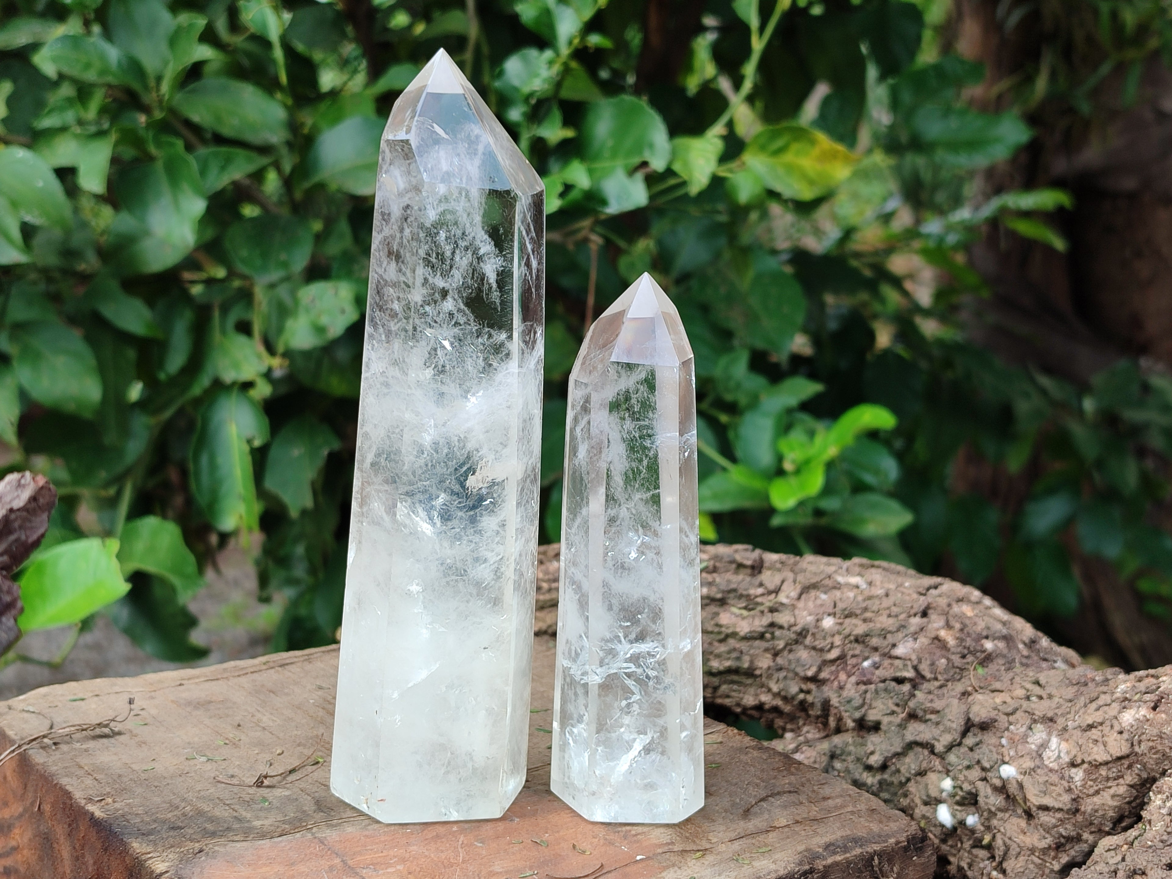 Polished Clear Quartz Crystals x 4 From Madagascar - Toprock Gemstones and Minerals 
