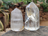 Polished Clear Quartz Crystals x 4 From Madagascar