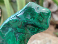 Polished Flower Banded Malachite Free Forms x 4 From Congo - Toprock Gemstones and Minerals 
