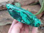 Polished Flower Banded Malachite Free Forms x 4 From Congo - Toprock Gemstones and Minerals 